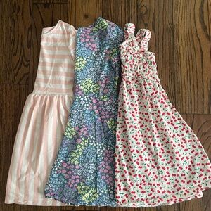 Floral and Striped Kids Dress Set